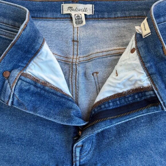 Madewell Stovepipe Jeans 31 Medium Wash Fair Trade Certified Straight Leg Denim - Picture 7 of 17